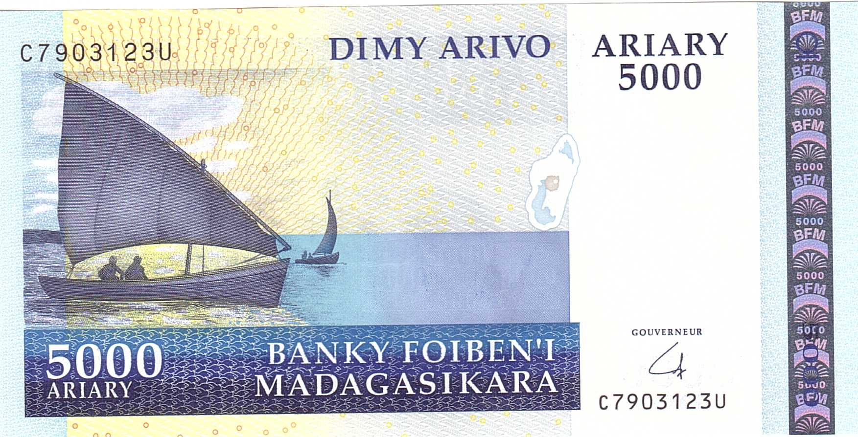 Madagascar 5000 2008 UNC P-91/b
